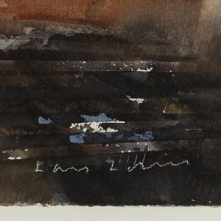 Lars Lerin, watercolour, signed Lars Lerin.