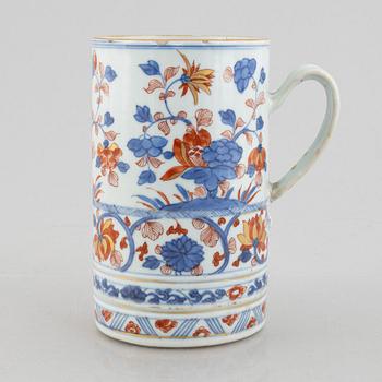 Mugg, porslin, Kina, Qingdynastin, Kangxi (1662-1722).