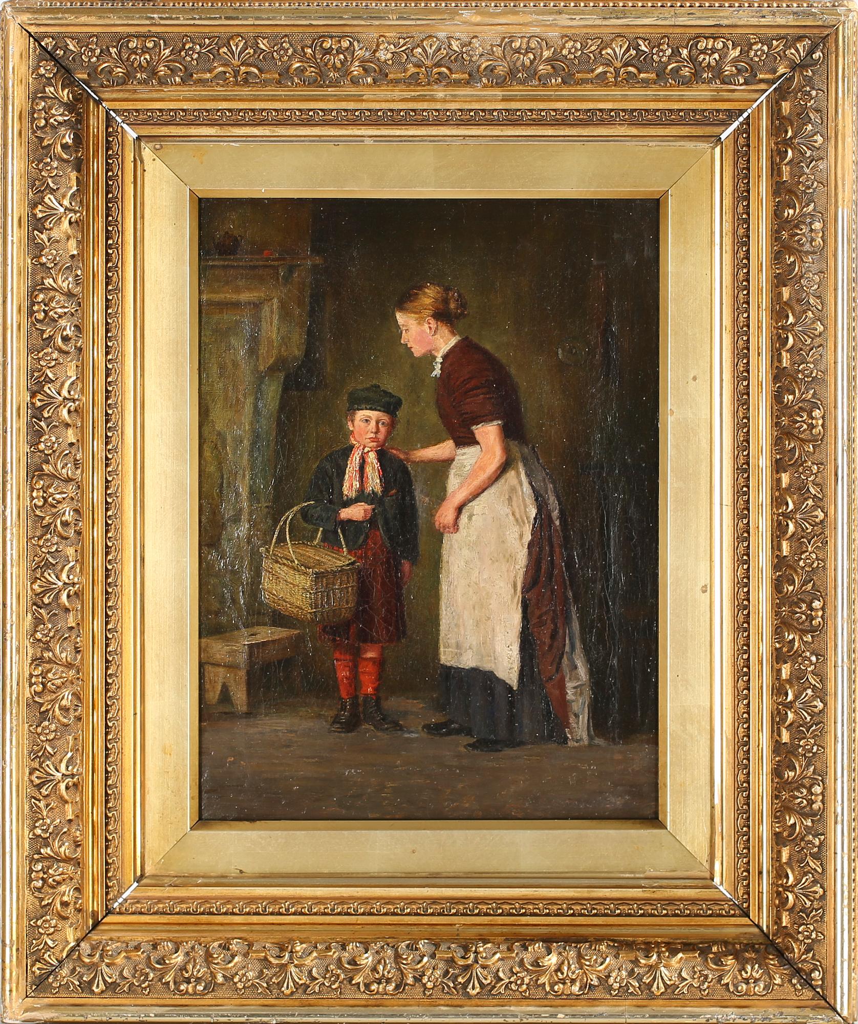 OKÄND KONSTNÄR, olja på duk, otyldigt signerad, 1800-tal.