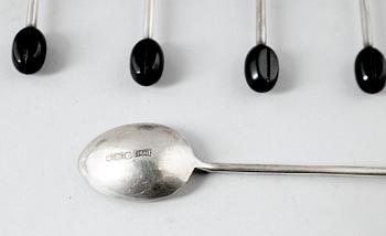 MOCKASKEDAR, 12 st, silver, Walker & Hall, Sheffield 1926. Tot vikt ca 75 g.