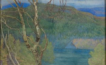 HELMER OSSLUND, waterolor on paper, signed.