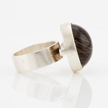 Cecilia Johansson, a silver and rutilated quartz ring, Gothenburg 1972.