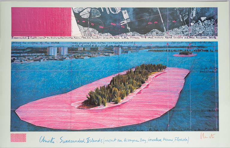 Christo Vladimirov Javacheff, "Surrounded Islands" (Project for Biscayne Bay, Greater Miami, Florida).
