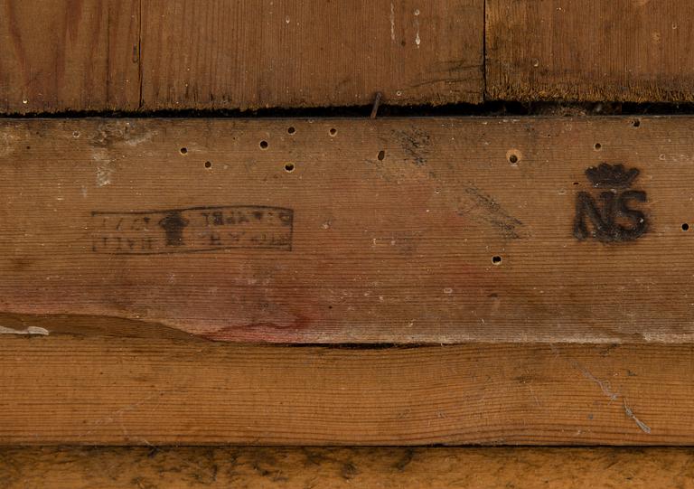 SPEGEL, av Nils Sundström (spegelmakare i Stockholm 1754-1781), daterad 177(?).