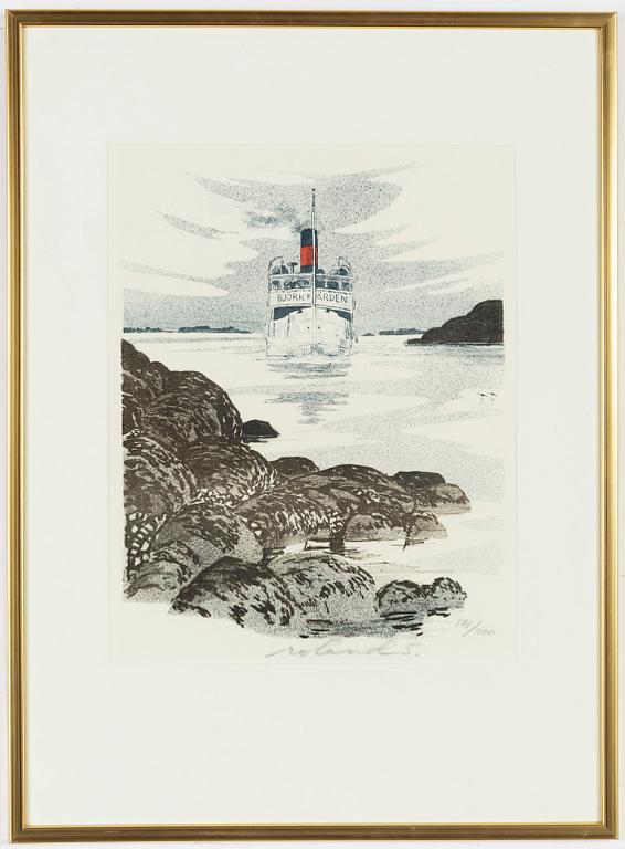 Roland Svensson, lithograph in color, signed and numbered 171/360.