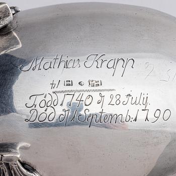 A Swedish 18th century silver cream-jug, mark of Mikael Hammarberg, (active 1758-1789 (90)) Härnösand.