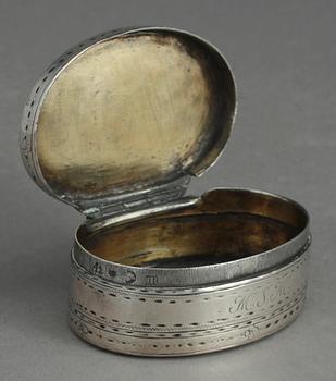 DOSA, silver, Jonas Berg, Stockholm 1783.