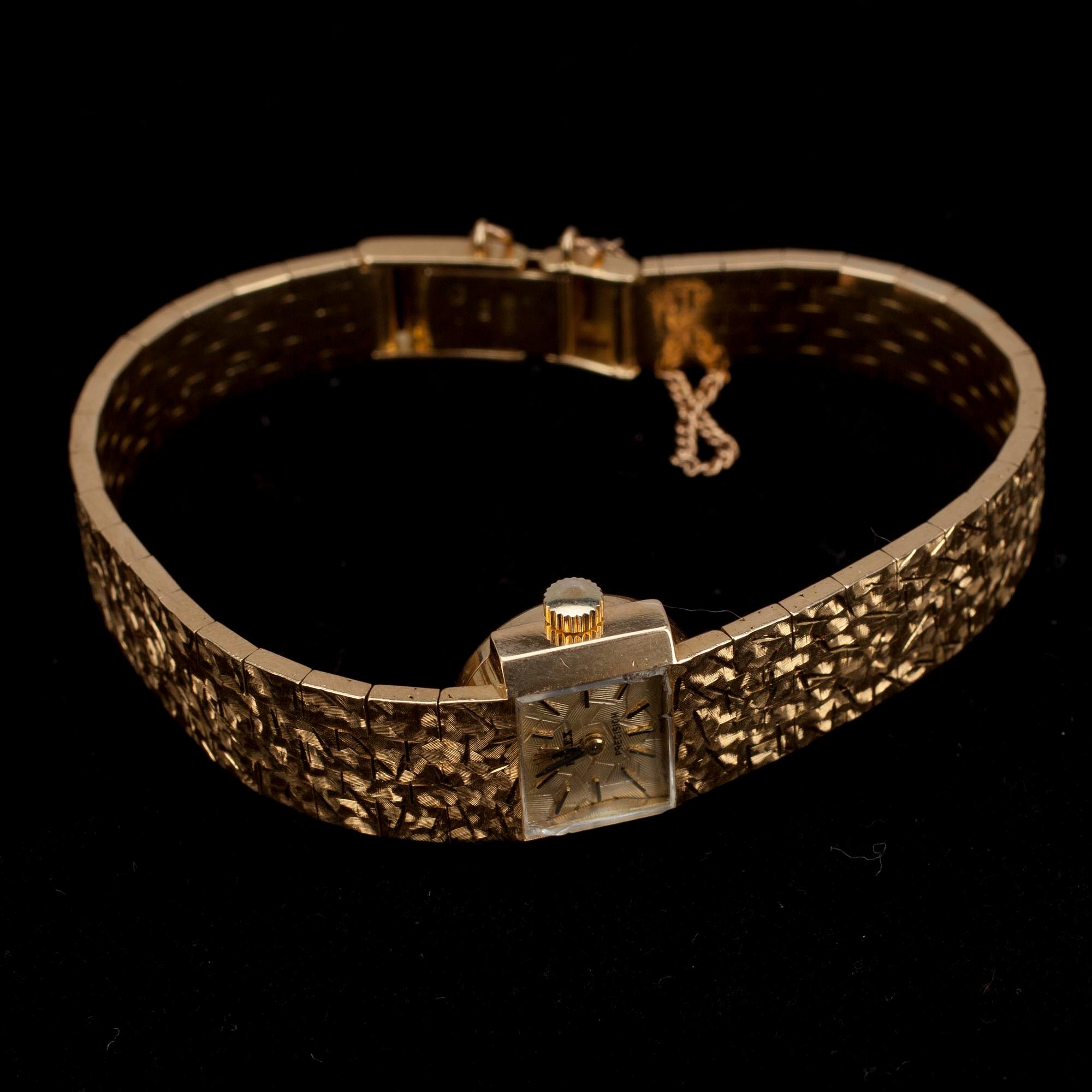 ARMBANDSUR,  guld 18K, Rolex Precision, 1970-tal. Tot.vikt ca 39,5 g.