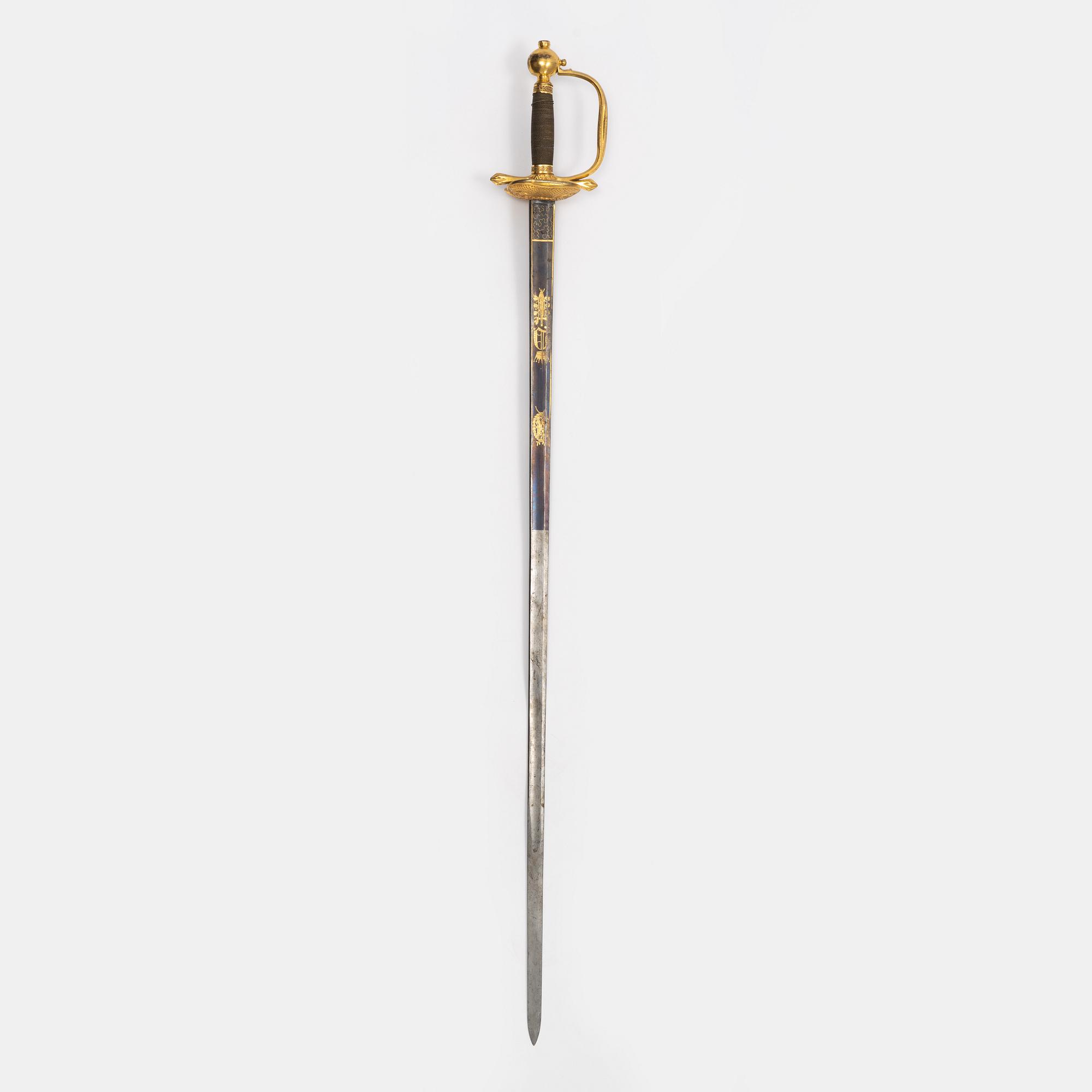 Värja, svensk, för infanteriofficer, 1800-talets första hälft.