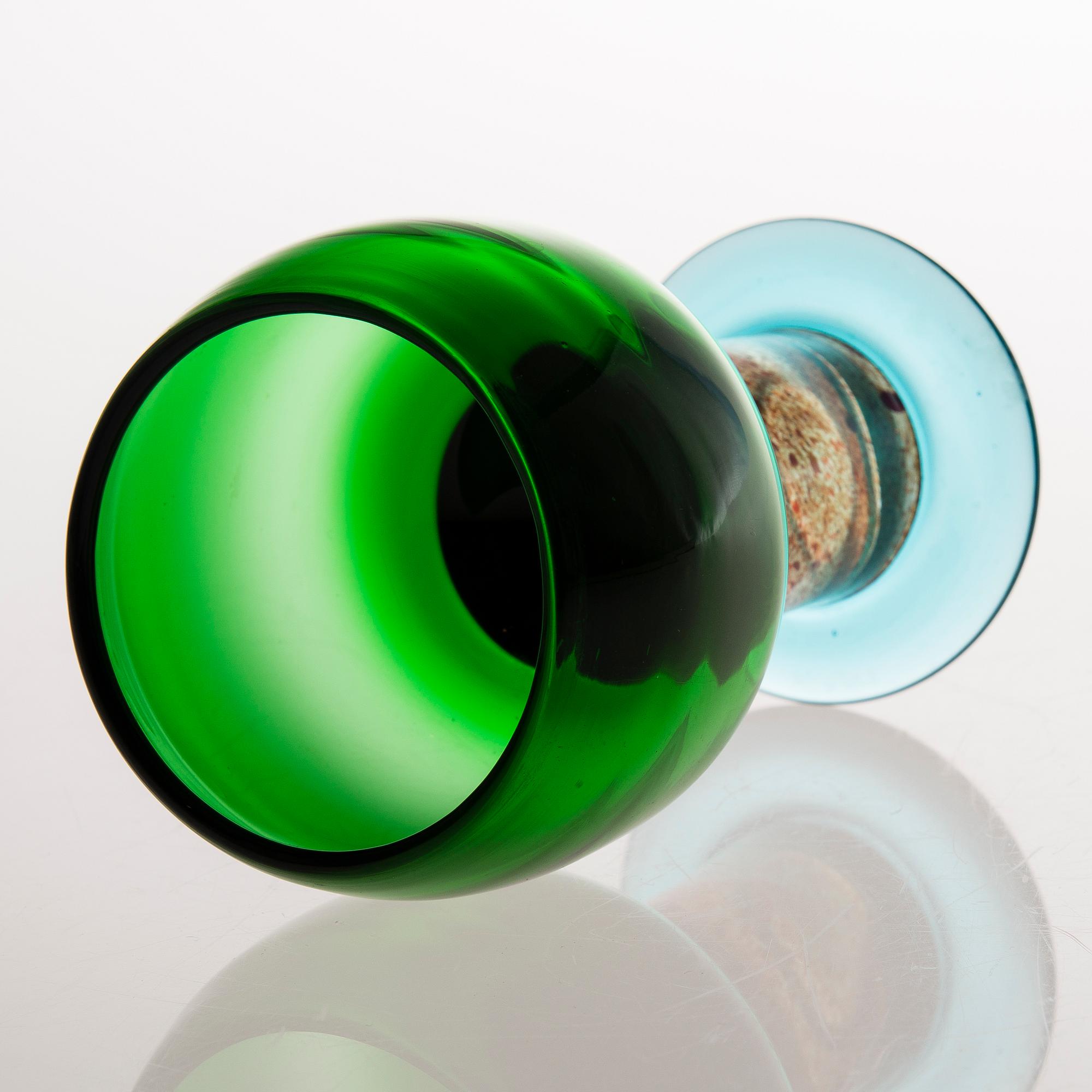 KAJ FRANCK, POKAALI, lasia, signeerattu Kaj Franck Nuutajärvi Notsjö.