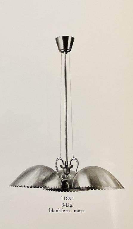 Harald Notini, a ceiling lamp, model "11894", Arvid Böhlmarks Lampfabrik, 1940-50s.