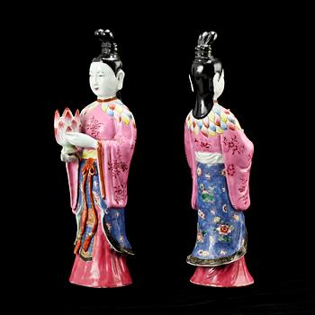 FIGURINER, ett par, porslin, troligen Samson, 1800/1900-tal.