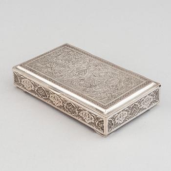 A silver box, probably Persia.