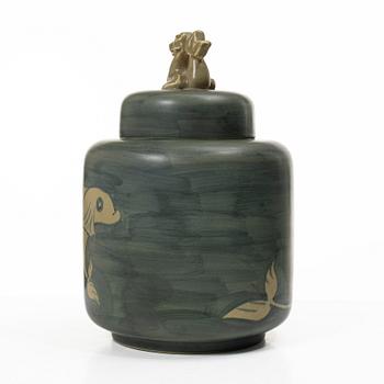 Åke Holm, lockurna, stengods, Höganäs, 1920/30-tal.