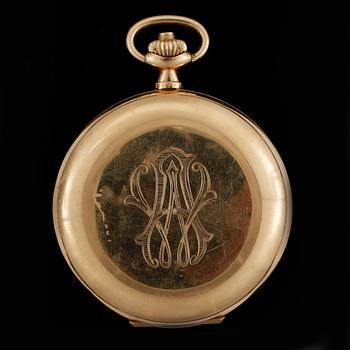 FICKUR, 14k guld, Omega, omkring år 1900. Total vikt ca 81 g.