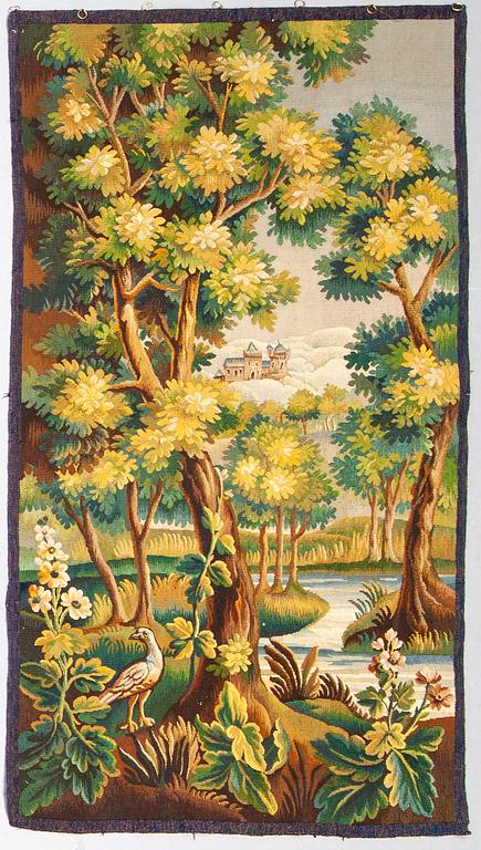 Vävda tapeter, 3 delar, gobelängteknik, omkring år 1900-1900-talets första hälft.