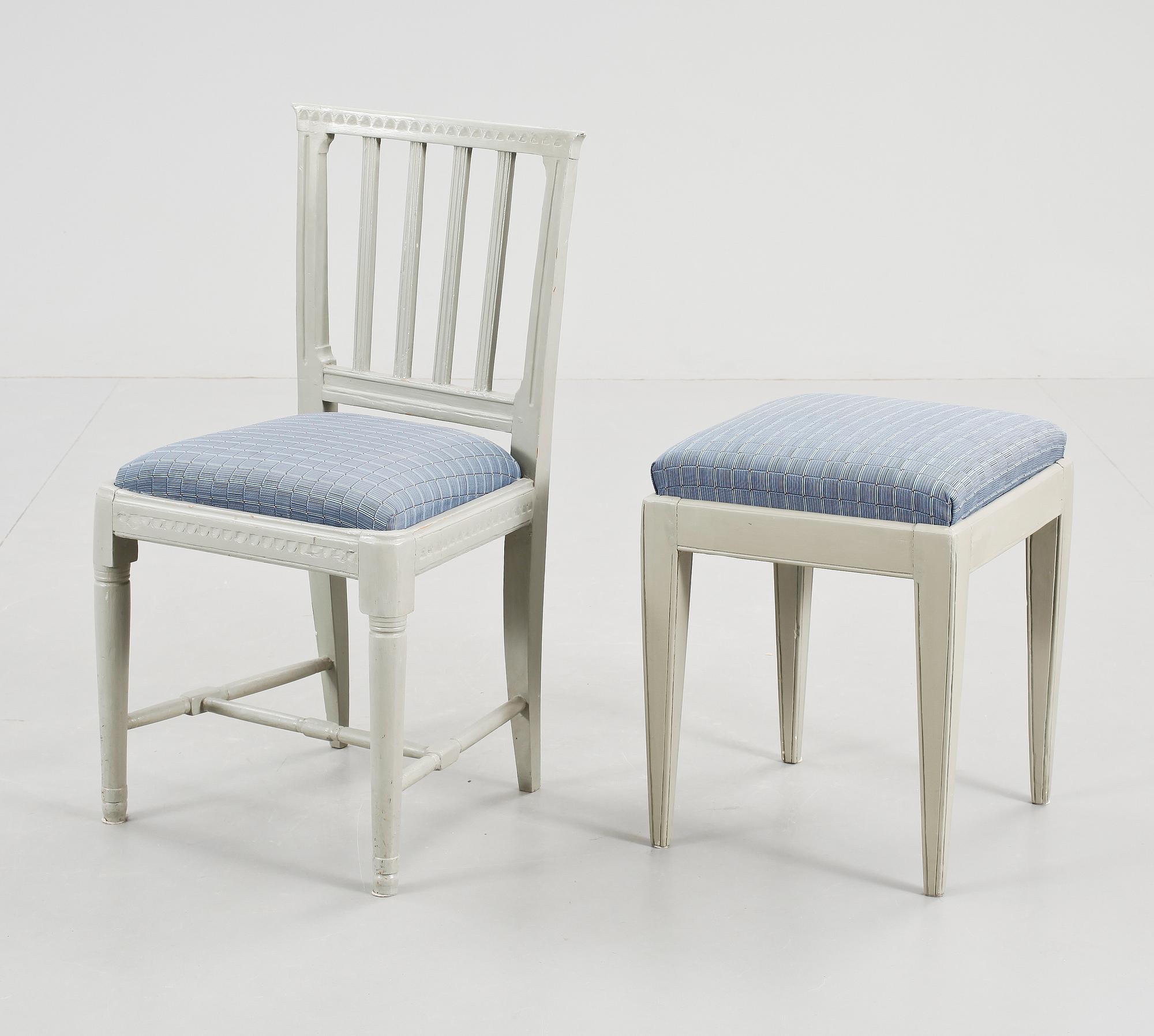 STOL med PALL, gustaviansk stil, 1900-talets senare hälft.