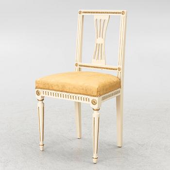 Four Gustavian chairs, Sweden, around 1800.