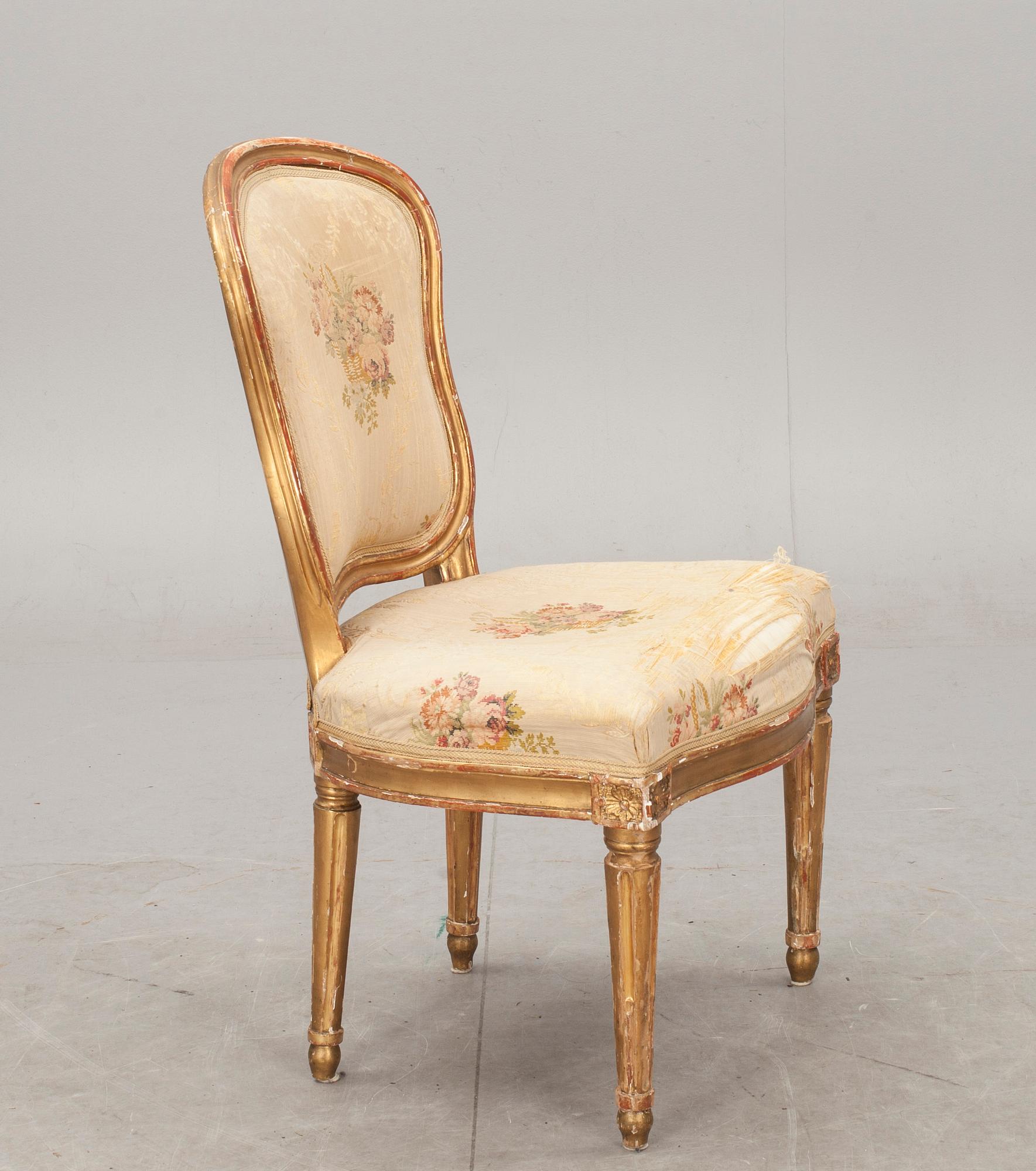 STOL. Gustaviansk, 1700-talets andra hälft.
