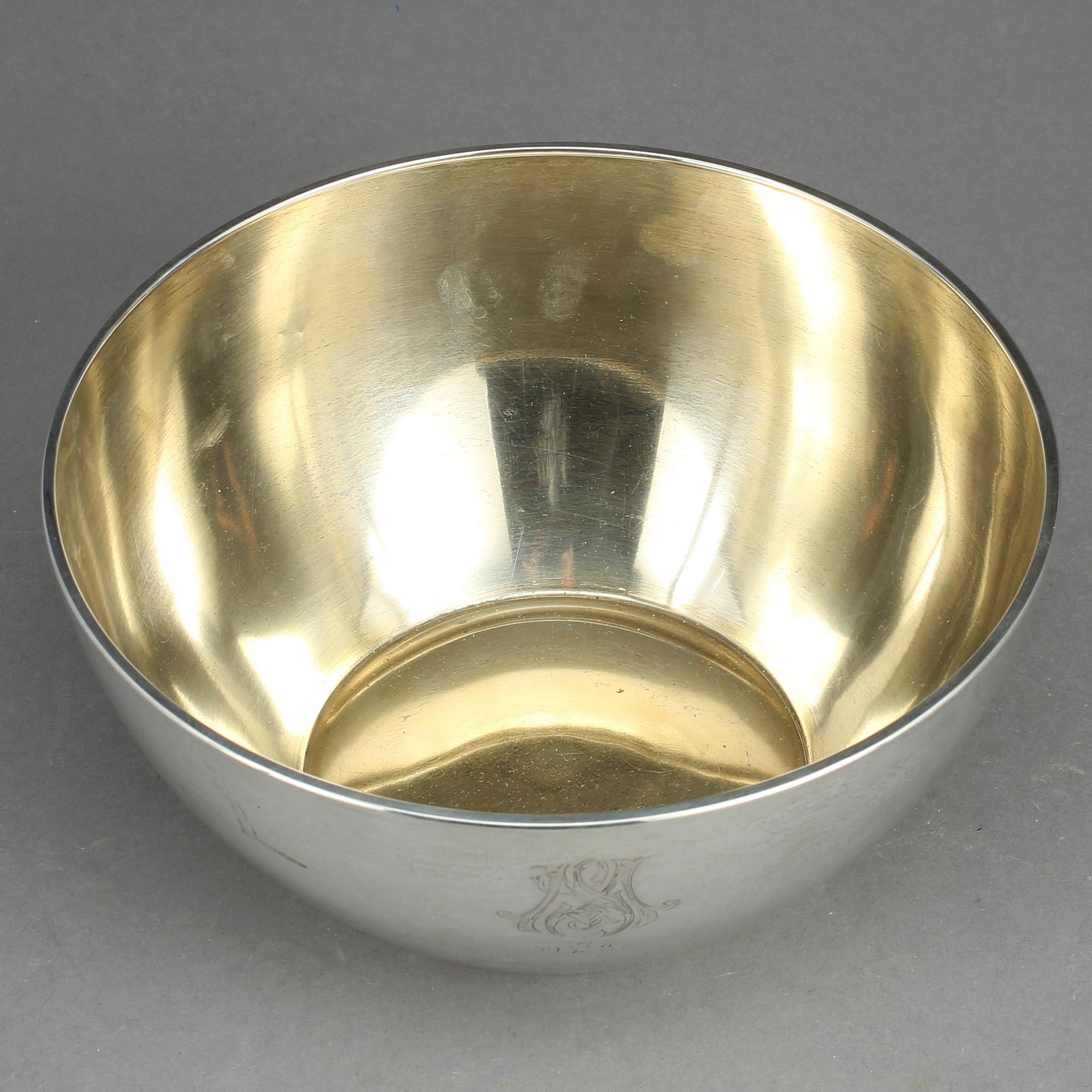 SKÅL, silver, Johan Rönnqvist, Rönnqvist & Söner, Örebro 1919 vikt 315 gram.