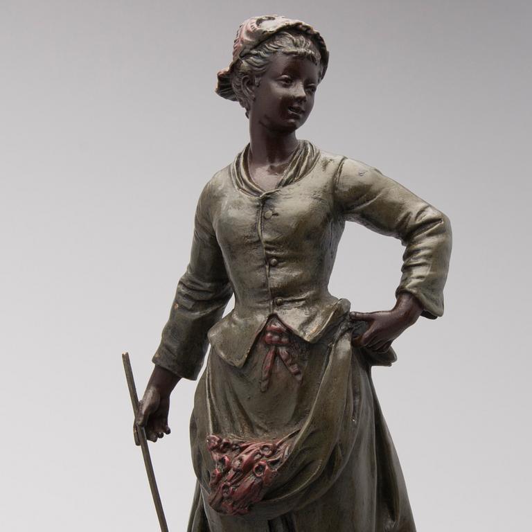 French mantel clock set, mantel clock marked Horlogerie Paris 7742, late 19th century.