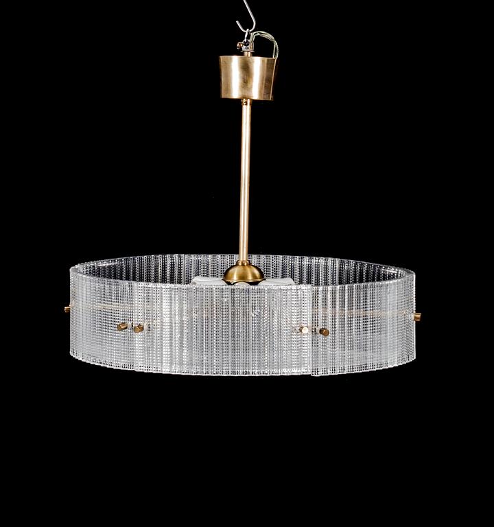 TAKLAMPA, glas. Carl Fagerlund, Orrefors. 1900-tal.