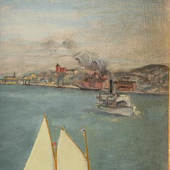 Nils Tydén, Motif from Riddarfjärden with sailing boats.