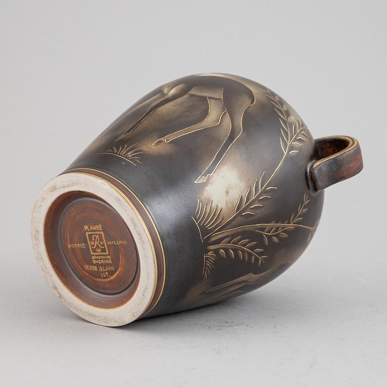 Gunnar Nylund, a "Flambé" stoneware vase, Rörstrand.