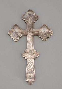 KRUCIFIX, silver. Moskva, 1868.