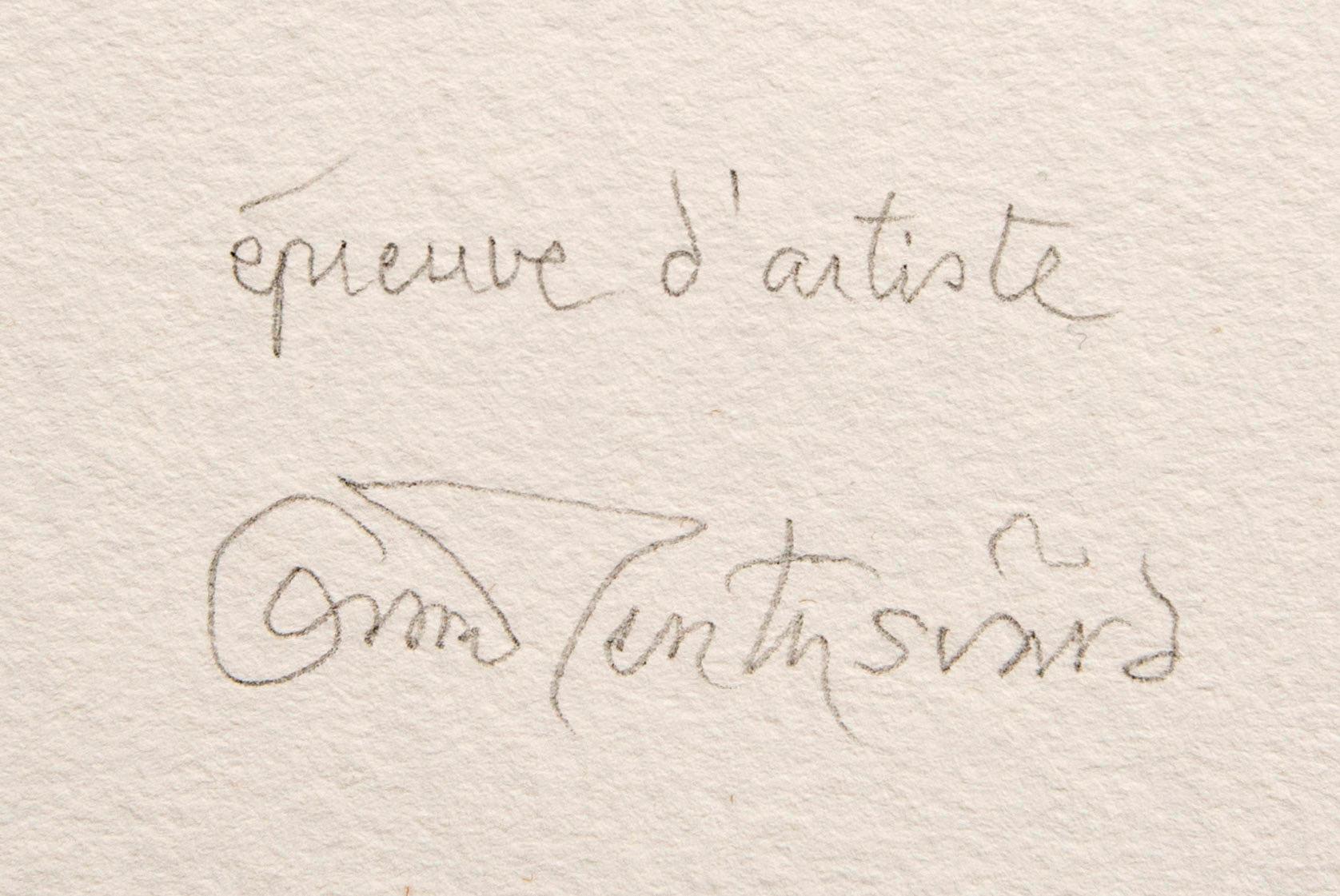 Oscar Reutersvärd, six color lithographs, signed épreuve d'artiste.