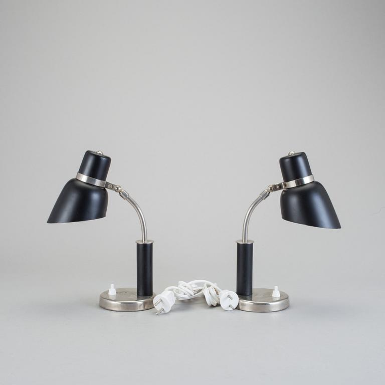 BORDSLAMPOR, ett par,  funkis, 1930-40-tal.