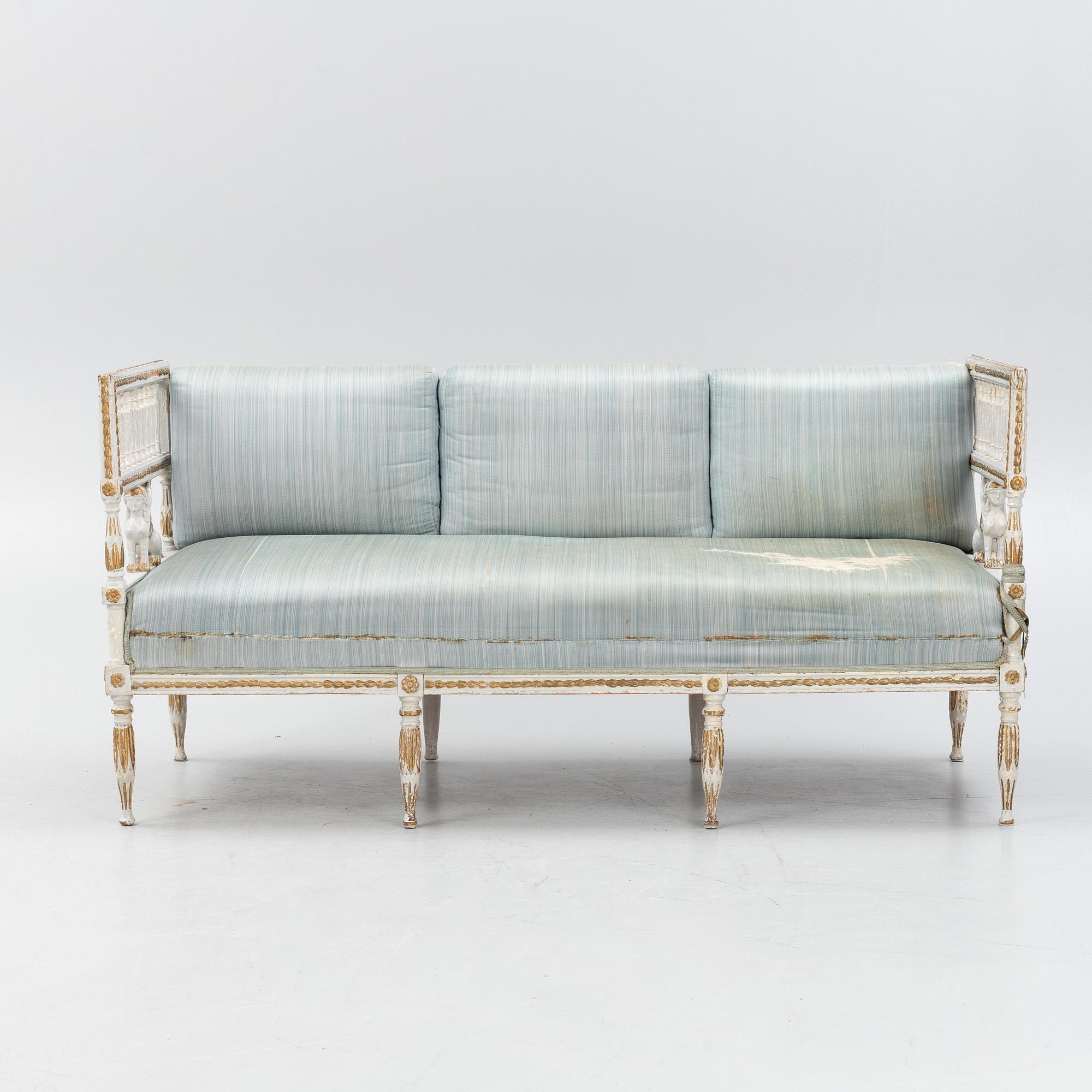 Soffa, sengustaviansk, 1700-talets slut.