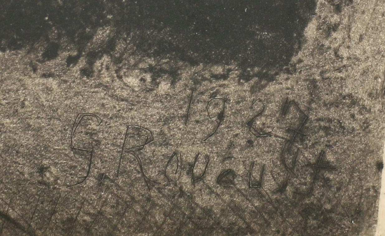 Georges Rouault, etching printed signature.