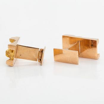 Björn Weckström,A pair of 14K gold cufflinks 'Kultaraanu'. Lapponia 1967.