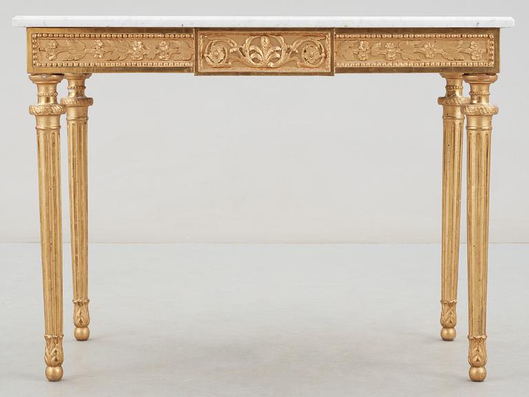KONSOLBORD. Sengustavianskt stockholmsarbete i Pehr Ljungs art, 1700-talets slut.