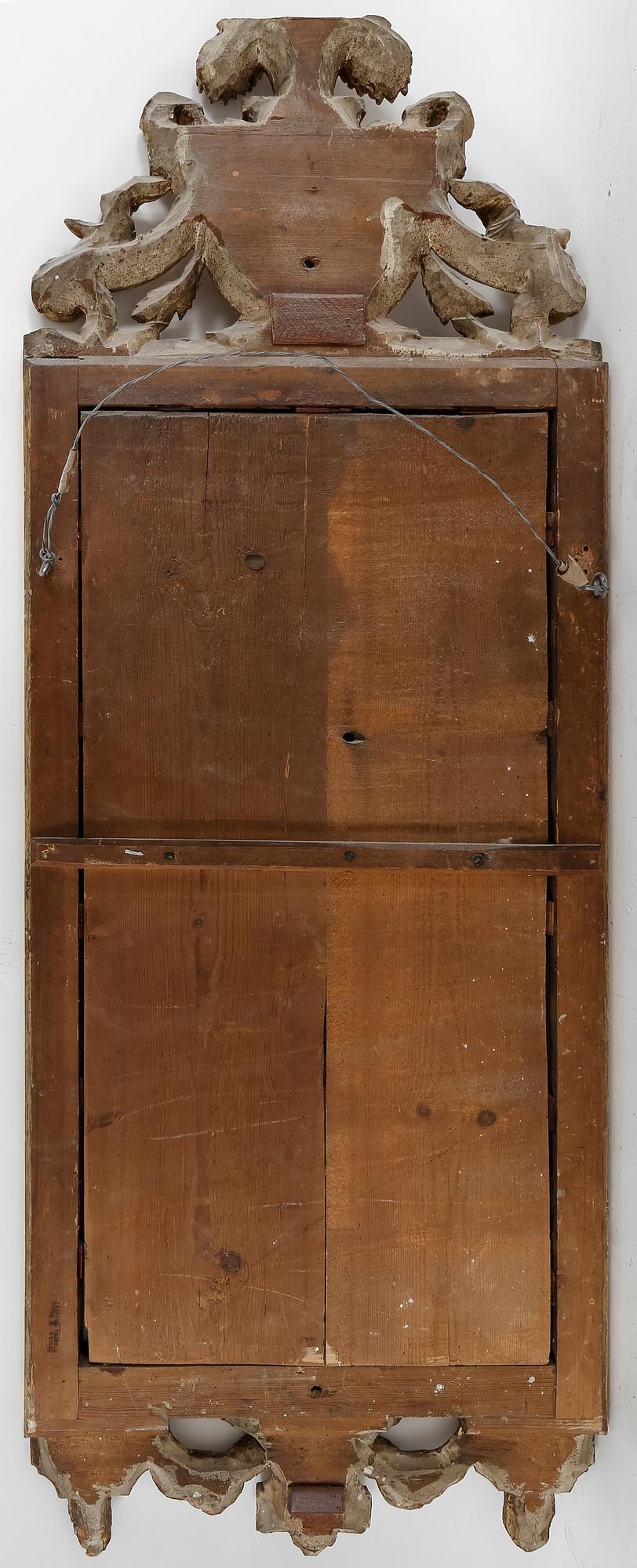 SPEGEL, Gustaviansk, med Stockholms hallstämpel 1780-tal.