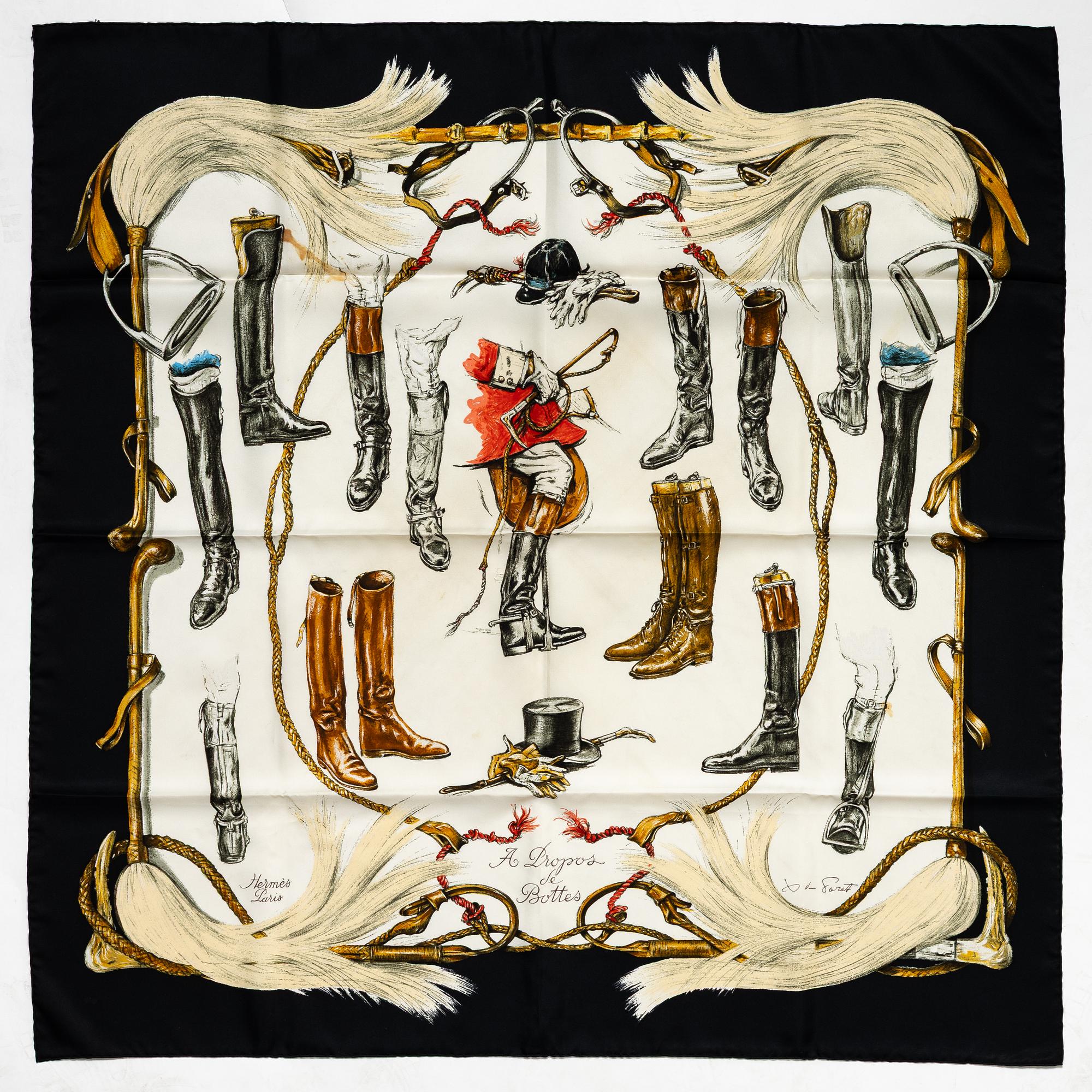 Hermès, scarf, "A Propos de Bottes".