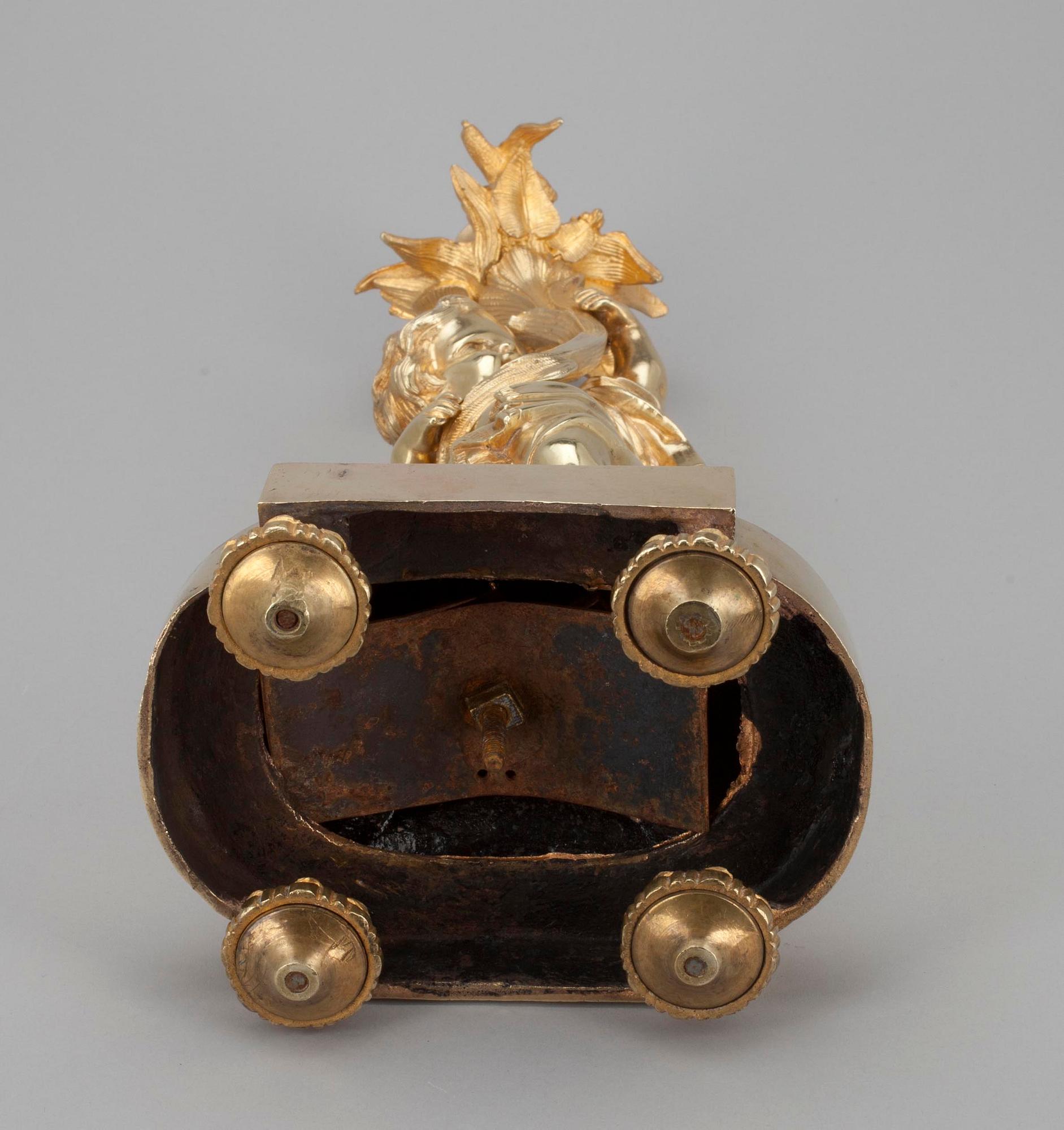 LJUSSTAKE, förgylld brons, möjligen Ryssland 1800-talets mitt.