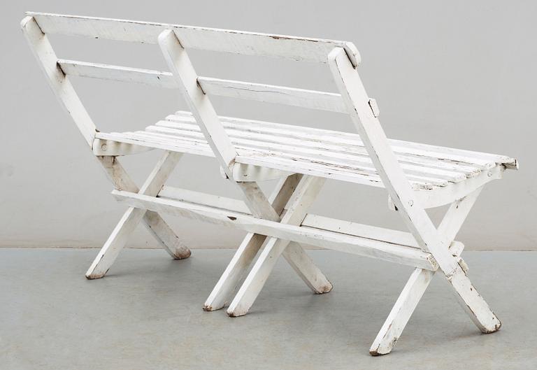 TRÄDGÅRDSMÖBLEMANG, 5 delar, 1900-talets första hälft/mitt.