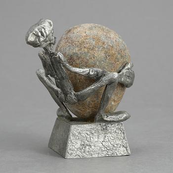 SKULPTUR, "Lyftet", signerad, Henry Gustafsson, 1978.