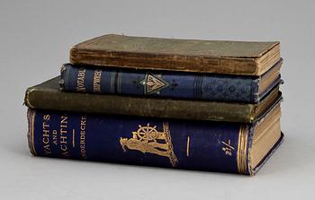 BÖCKER OM NAUTICA, 4 vol, bla "The Art of Rigging..." av George Biddlecombe, London 1848.