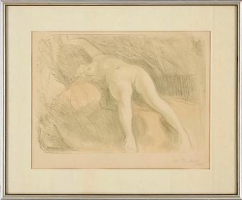 MAGNUS ENCKELL, tryck, signerad och daterad 1907.