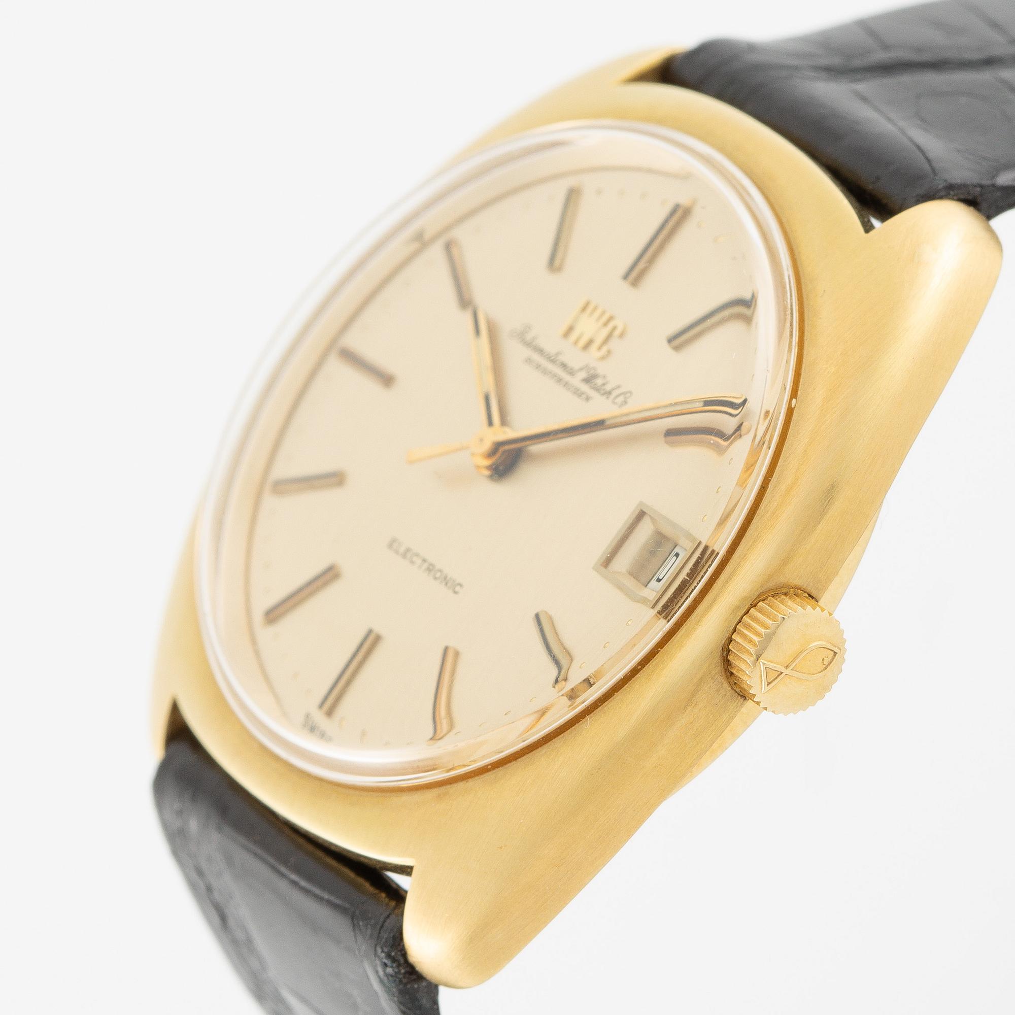 IWC, International Watch Co, Schaffhausen, Electronic, wristwatch, 37 mm.