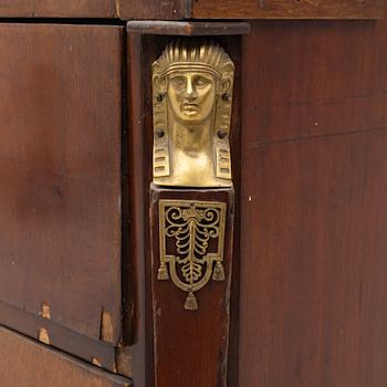 Rullklaffssekretär, Empire, 1800-talets första hälft.