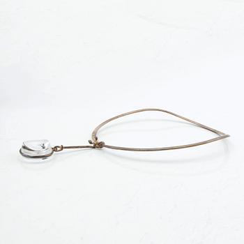 Vivianna Torun Bülow-Hübe, necklace, silver, with two pendants in rock crystal and onyx, by Georg Jensen.