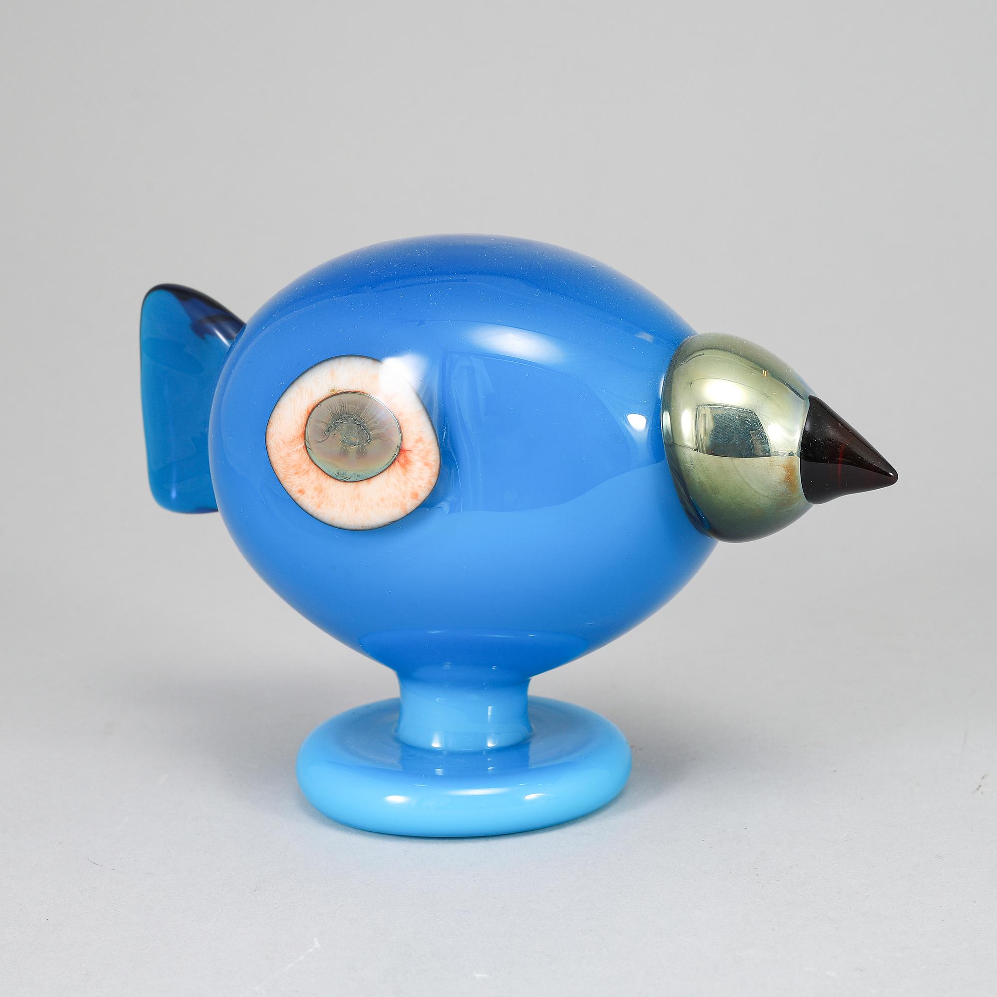 OIVA TOIKKA, glasfågel, Turkey Fowl (Turkinkana) signerad O. Toikka Nuutajärvi, 2005.