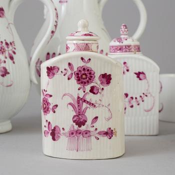 TE/KAFFESERVIS, 18 delar, porslin, Meissen.