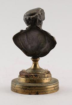 SKULPTUR, brons, sannolikt Ryssland, omkring år 1800.