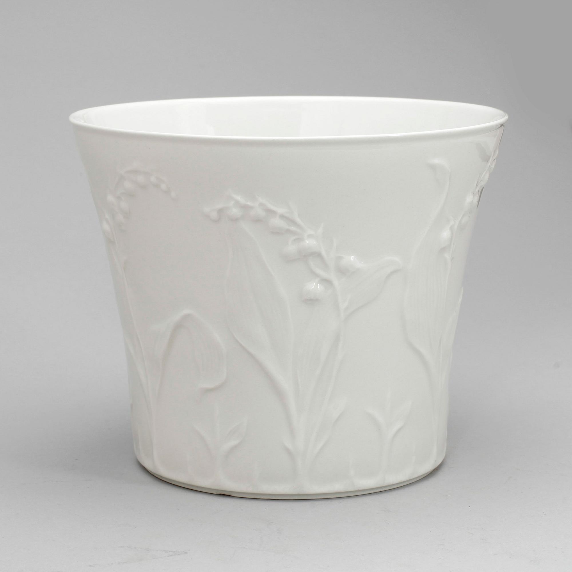 YTTERFODER, 6 st, porslin, "Liljekonvalj", Gustavsberg, 1900-talets andra hälft.