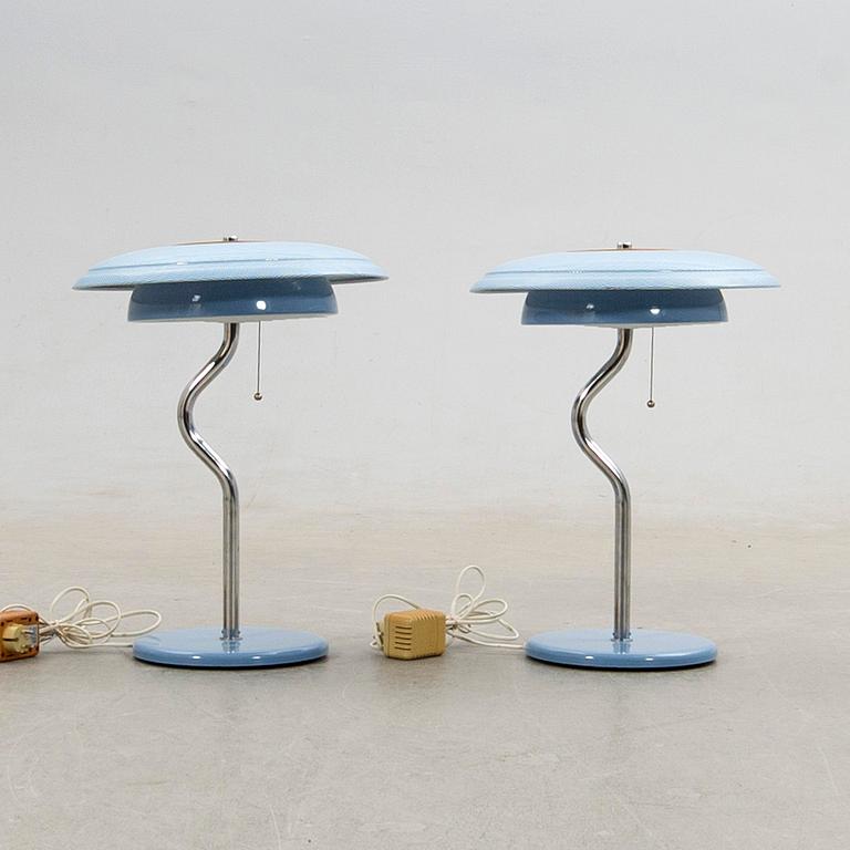 Table lamps, a pair, Hans Philip Zachau, "Softling", Ateljé Lyktan, designed in 1982.